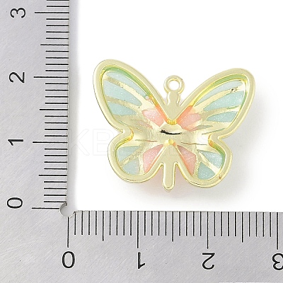 Rack Plating Alloy Enamel Pendants PALLOY-F018-22G-02-1