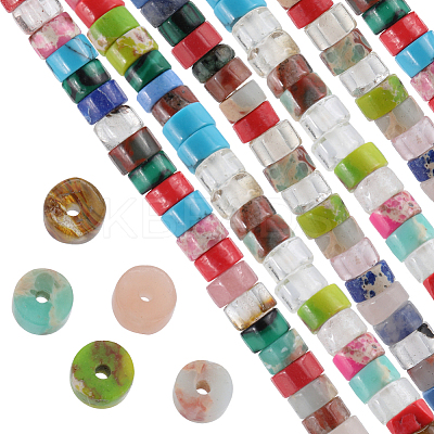 2 Strands Natural & Synthetic Mixed Stone Beads Strands G-SC0002-74-1