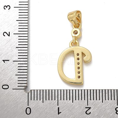 Brass Micro Pave Cubic Zirconia Pendants KK-M319-02G-D-1
