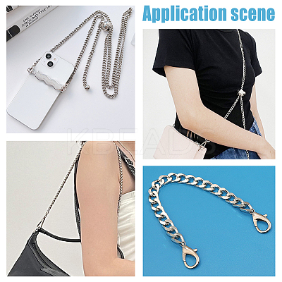 1Pc Adjustable Iron Curb Chain Crossbody Bag Handles FIND-WR0006-33-1