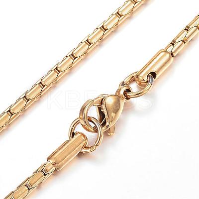 304 Stainless Steel Necklaces NJEW-E080-17G-1