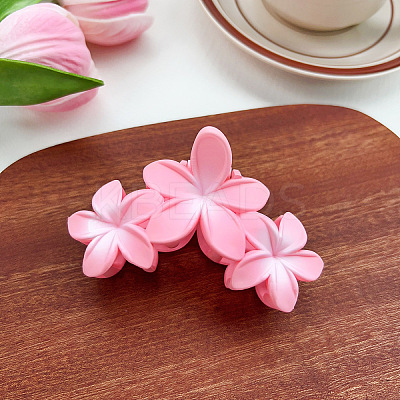 Candy Color Three Flower Plastic Claw Hair Clips PW-WG6FDF6-04-1