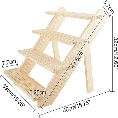 4- Tier Wood Display Stands ODIS-WH0027-028-1
