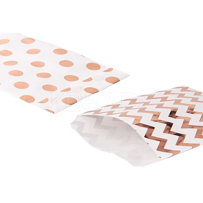 100Pcs 4 Patterns Eco-Friendly Kraft Paper Bags CARB-LS0001-02B-1