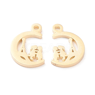 Valentine's Day 304 Stainless Steel Charms LS-STAS-I151-33G-1