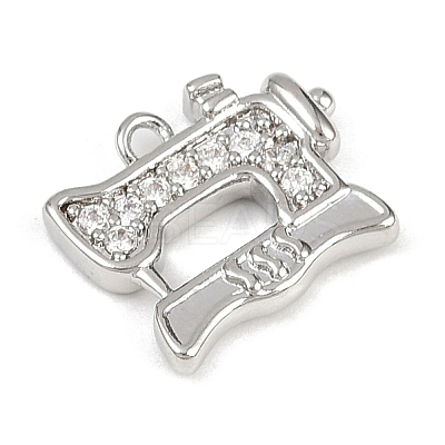 Brass Micro Pave Clear Cubic Zirconia Pendants LS-KK-L238-20P-1