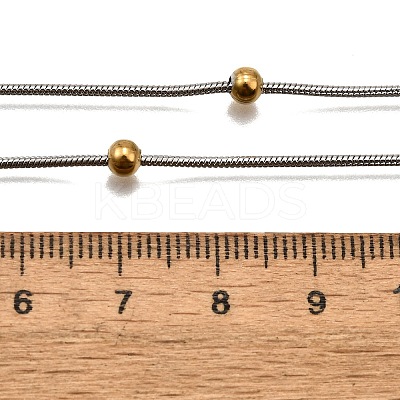 304 Stainless Steel Snake Chain Necklaces STAS-O099-39GP-1