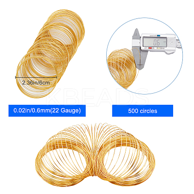 500Pcs Steel Memory Wire FIND-SP0002-09A-1
