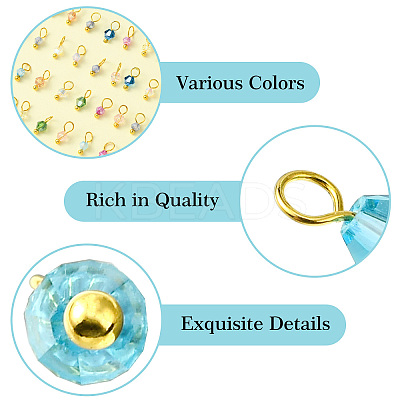 100Pcs Faceted Bicone Glass Charms FIND-CJ0001-82-1