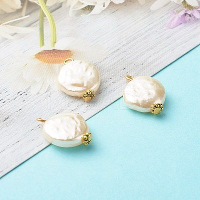 ABS Plastic Imitation Pearl Beads Pendant PALLOY-JF00834-1