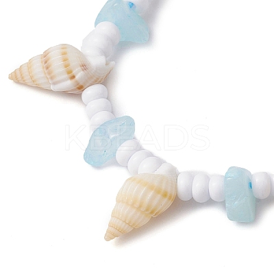 Dyed Natural White Jade Braided Bead Bracelets BJEW-JB10358-01-1