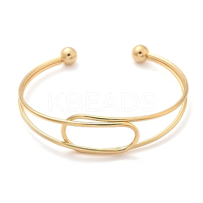 304 Stainless Steel Cuff Bangles BJEW-L682-034G-1