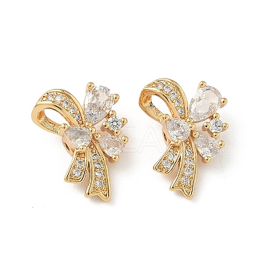 Brass Micro Pave Cubic Zirconia Pendants KK-Z136-51G-1