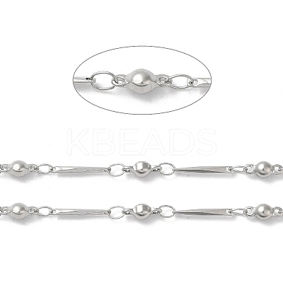 Tarnish Resistant 304 Stainless Steel Faceted Rectangle Link Chains CHS-E012-03P-1