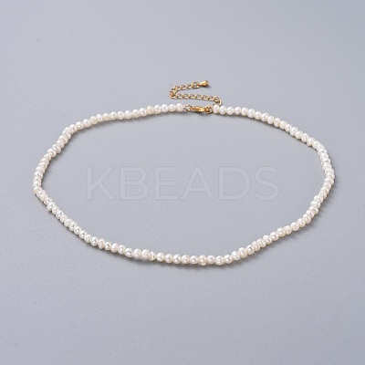 Natural Freshwater Pearl Necklaces NJEW-JN02515-1
