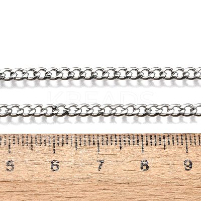 Tarnish Resistant Men's 304 Stainless Steel Curb Chain Necklaces LS-STAS-O037-65P-1