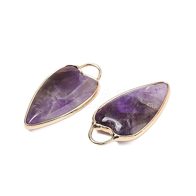 Natural Amethyst Pendants G-G193-02G-04-1