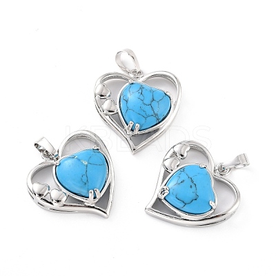 Synthetic Turquoise Pendants G-C236-01F-P-RS-1