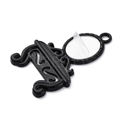 Glass Mirror Pendants FIND-Z073-03EB-1
