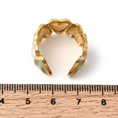 304 Stainless Steel Enamel Open Cuff Ring RJEW-L335-01A-G-1