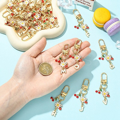 26Pcs Alloy Enamel Pendant Decorations HJEW-YW00176-1