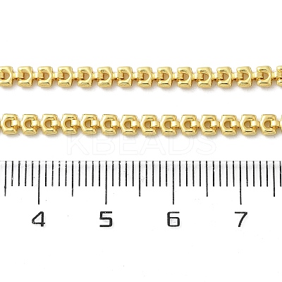 Brass Link Chain Necklaces for Women NJEW-K282-06G-1