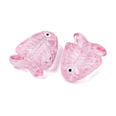 Transparent Glass Enamel Beads LAMP-U004-06R-1