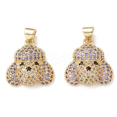 Brass Micro Pave Cubic Zirconia Pendants KK-M240-12-1