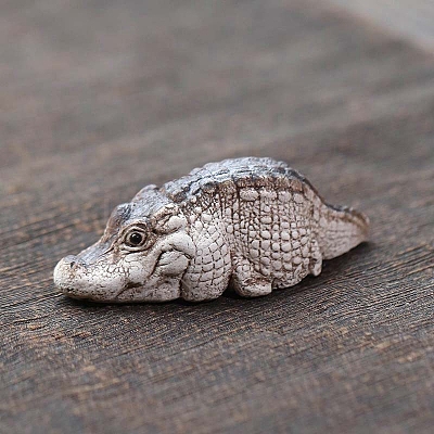 Ceramics Tea Pet Alligator/Crocodile Figurine Statue for Home Office Desktop Ornament PW-WG2BD69-01-1