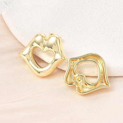 Brass Stud Earrings for Women KK-CBAD851-09G-1