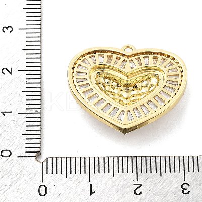 Brass Micro Pave Cubic Zirconia Pendants KK-L228-09G-1