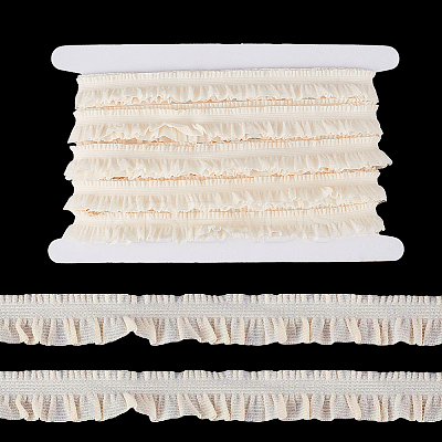 10M 10% Spandex 90% Polyamide Layered Pleated Lace Ribbon OCOR-GA0002-42A-1