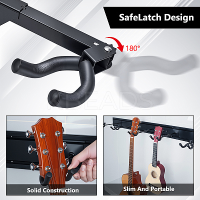 12Pcs Wall-mounted Iron Guitar Hangers ODIS-WA0001-07-1