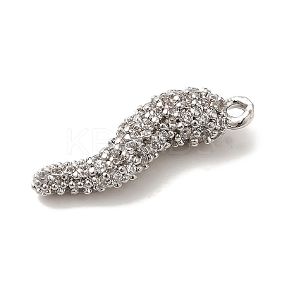 Rack Plating Brass Micro Pave Cubic Zirconia Pendant KK-A229-03B-P-1