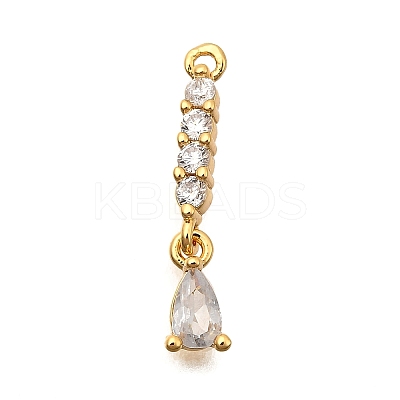 Brass Micro Pave Cubic Zirconia Pendants KK-B152-27A-G-1