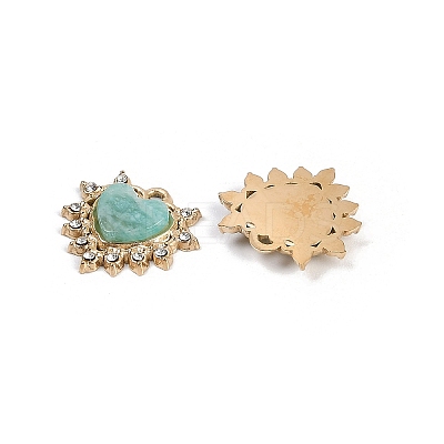 Natural Amazonite Heart Pendants STAS-I325-145G-01-1