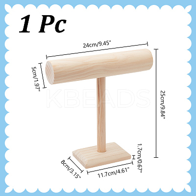 T-Bar Wood Bracelet Organizer Display Stands BDIS-WH0011-03-1