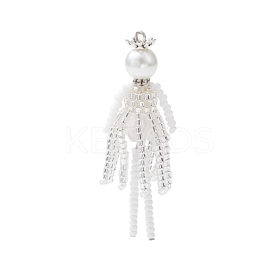 Glass Seed Beads Big Pendants PALLOY-MZ00687-03-1