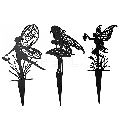 Iron Fairy Garden Stakes AJEW-Z050-01B-1