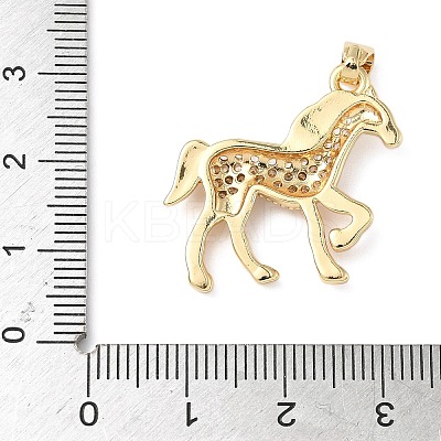 Brass Micro Pave Cubic Zirconia Pendants ZIRC-I356-01G-02-1