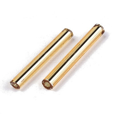 Electroplate Glass Bugle Beads SEED-S043-02C-01-1