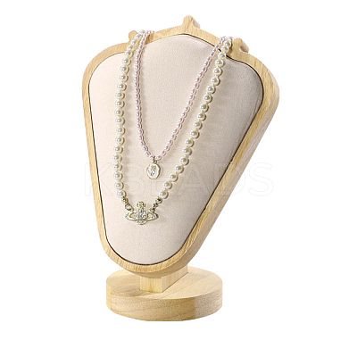 Bust Shaped Velvet Necklace Display Stands NDIS-C005-01B-1