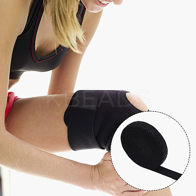 10 Yards Flat Polyester & Spandex Non-Slip Elastic Cord OCOR-HY0001-45-1