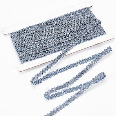 Braided Polyester Lace Trim OCOR-WH0079-23C-1