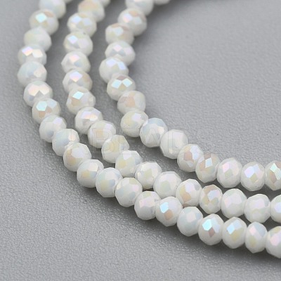 Electroplate Glass Beads Strands X-GLAA-F079-A-AB02-1