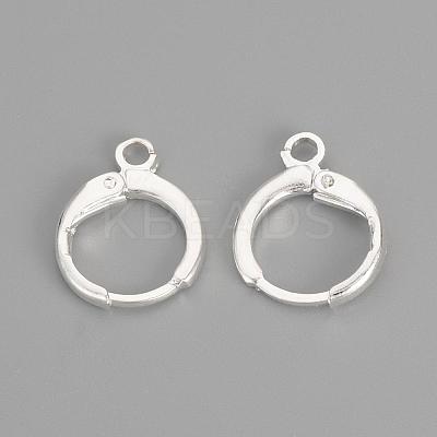 Brass Huggie Hoop Earring Findings KK-R071-08S-1