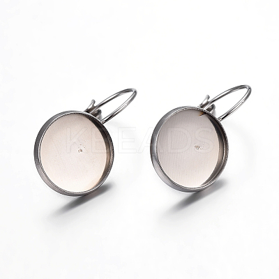 Tarnish Resistant 304 Stainless Steel Leverback Earring Settings LS-X-STAS-F191-03P-12mm-1