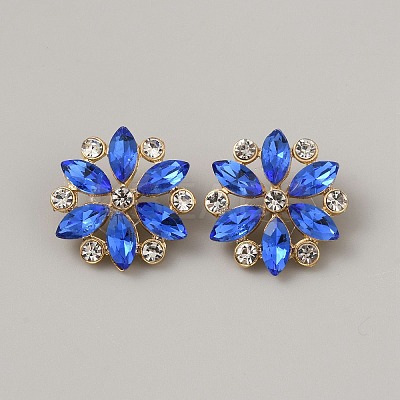 Flower Sew on Rhinestone FIND-WH0152-558KCG-01-1