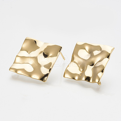 Brass Stud Earring Findings KK-Q735-146G-1