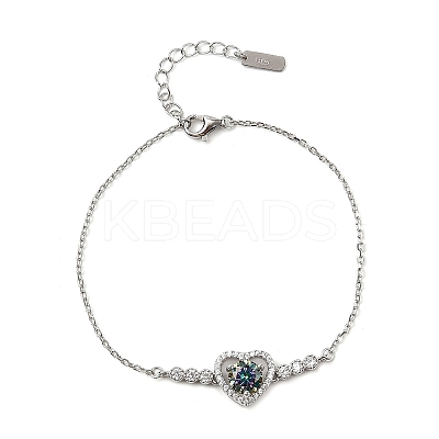 925 Sterling Silver Link Bracelets BJEW-D346-05B-P-1